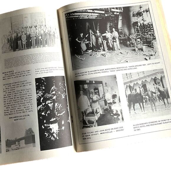 1972 100 Years Old Settlers White County Indiana Architecture Military History - Picture 5 of 8